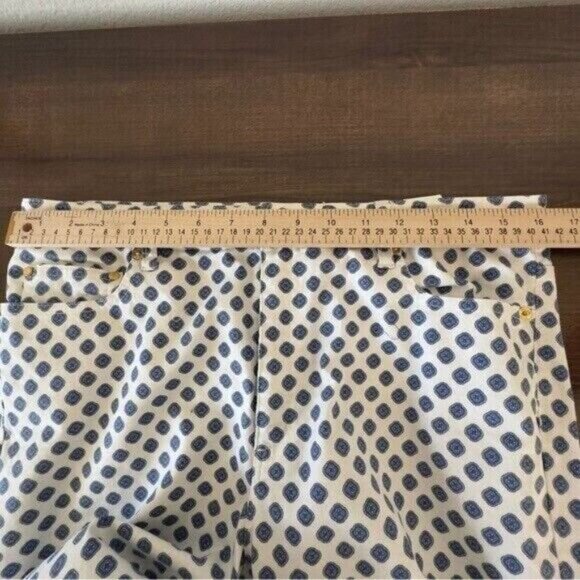 Michael Kors Selma Medallion Print Cropped Jeans Size 12 Pre-owned - Picture 14 of 16